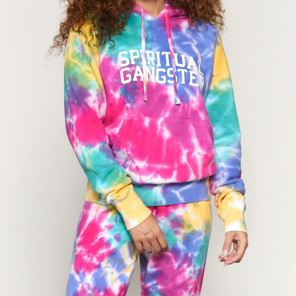 NEW wTag-SPIRITUAL GANGSTER Tie Dye Hoodie S